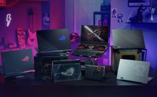 Different types of gaming laptops in a gaming bedroom