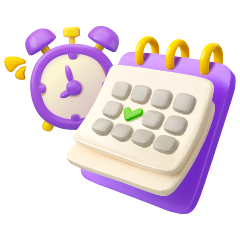 Calander and clock icon