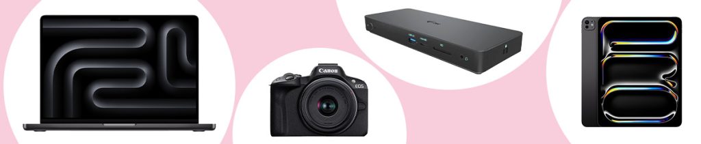MacBook Pro, iPad Pro, dock and camera for creatives
