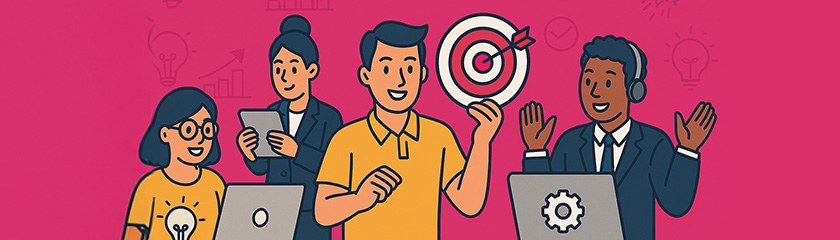 illustrated people in a startup business