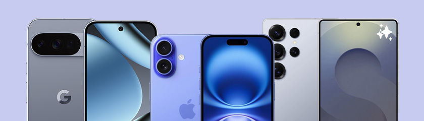 google pixel pro 10, iPhone 16 and samsung galaxy s25