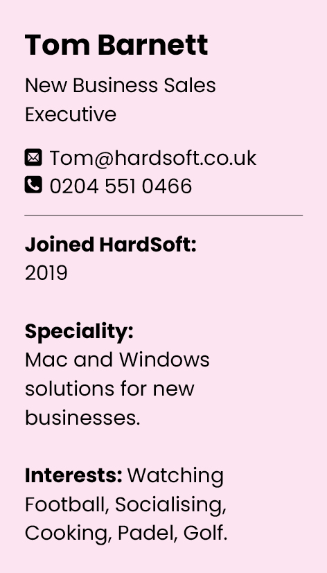 Tom contact card